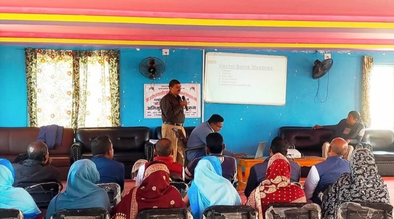 ब्रह्मपुरीमा लामखुट्टेको लार्भा खोज र नष्ट अभियानबारे अभिमुखिकरण कार्यक्रम